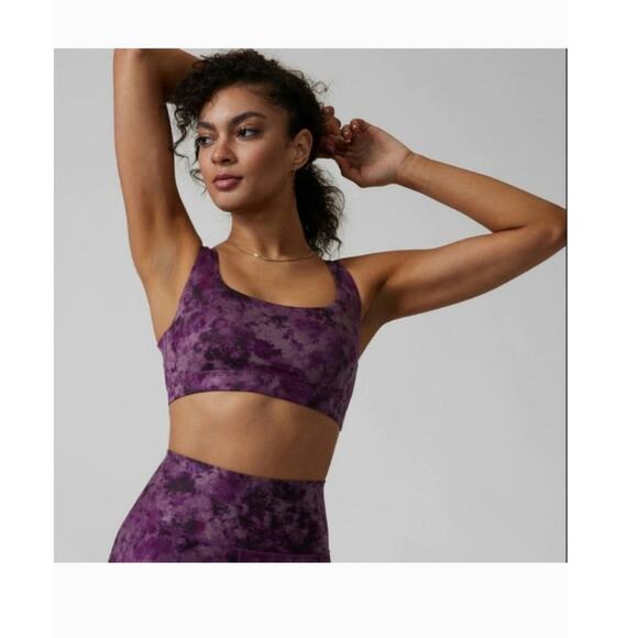 Athleta Exhale Printed Bra Tie Dye Purple Size 3X - Picture 1 of 9